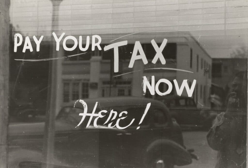 pay your taxes sign